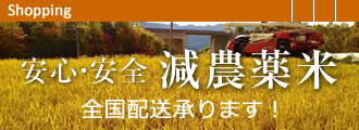 安心・安全減農薬米　全国配送承ります！